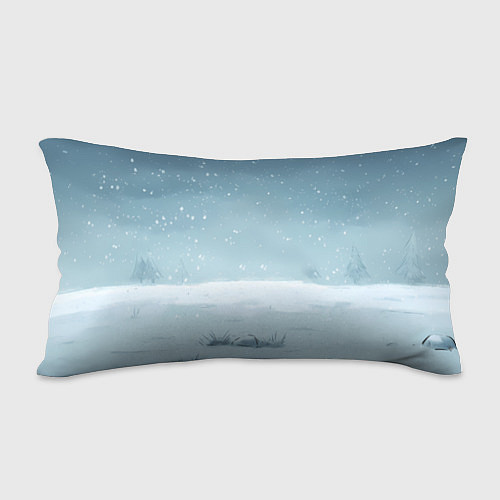 Подушка-антистресс Лошадь сидит на снегу / 3D-принт – фото 2