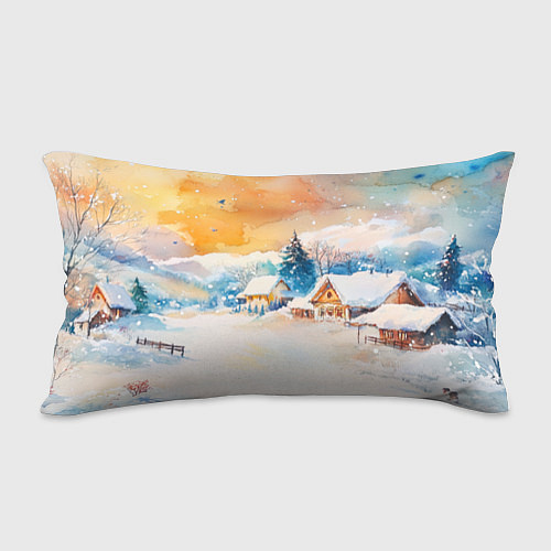 Подушка-антистресс Новогодняя тройка лошадей с мандаринами / 3D-принт – фото 2