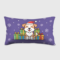 Подушка-антистресс Новогодняя собачка с подарками