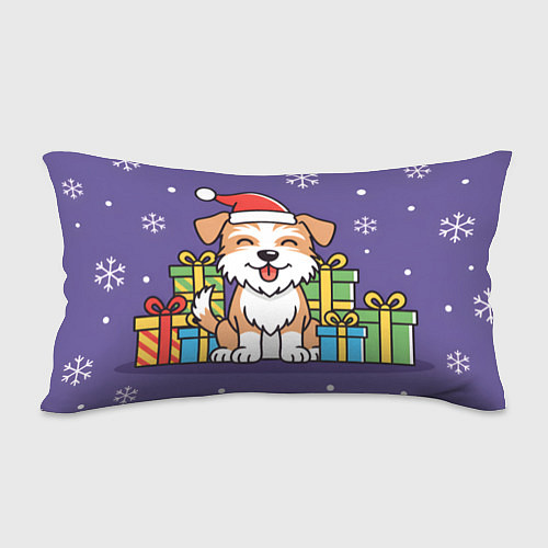 Подушка-антистресс Новогодняя собачка с подарками / 3D-принт – фото 2