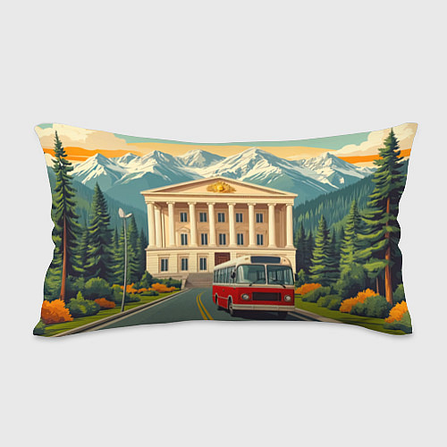 Подушка-антистресс Классика у подножия гор / 3D-принт – фото 2