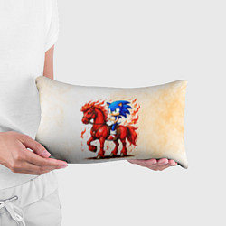 Подушка-антистресс Соник верхом на коне, цвет: 3D-принт — фото 2