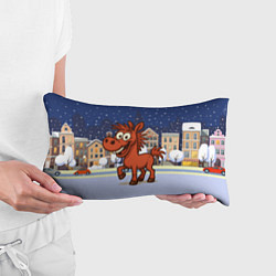 Подушка-антистресс Веселая красная лошадь 2026, цвет: 3D-принт — фото 2