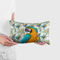 Подушка-антистресс Летний попугай, цвет: 3D-принт — фото 2