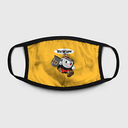 Маска для лица CUPHEAD, цвет: 3D-принт — фото 2