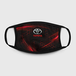 Маска для лица Toyota Неоновые соты, цвет: 3D-принт — фото 2