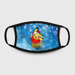 Маска для лица НОВОГОДНИЙ ПИКАЧУ 2022 HAPPY NEW YEAR, цвет: 3D-принт — фото 2