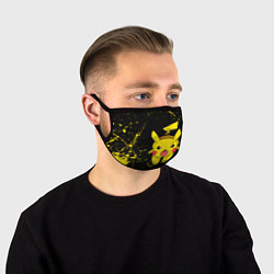 Маска для лица ПИКАЧУ БРЫЗГИ КРАСОК, цвет: 3D-принт