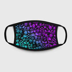 Маска для лица UNDERTALE NEON PATTERN УЗОР, цвет: 3D-принт — фото 2