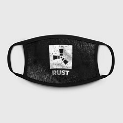 Маска для лица Rust с потертостями на темном фоне, цвет: 3D-принт — фото 2