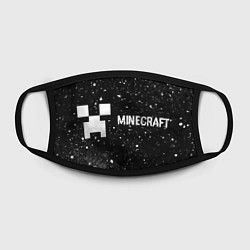 Маска для лица Minecraft glitch на темном фоне: надпись и символ, цвет: 3D-принт — фото 2