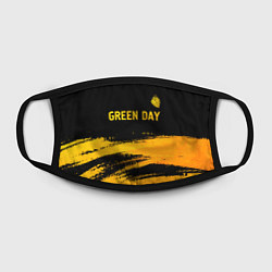 Маска для лица Green Day - gold gradient: символ сверху, цвет: 3D-принт — фото 2