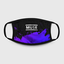 Маска для лица Muse purple grunge, цвет: 3D-принт — фото 2