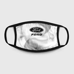 Маска для лица Ford speed на светлом фоне со следами шин, цвет: 3D-принт — фото 2