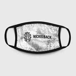 Маска для лица Nickelback glitch на светлом фоне по-горизонтали, цвет: 3D-принт — фото 2