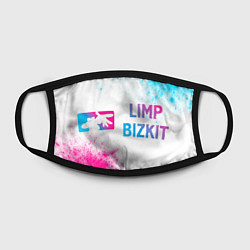 Маска для лица Limp Bizkit neon gradient style по-горизонтали, цвет: 3D-принт — фото 2