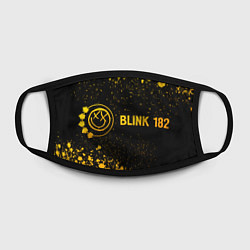 Маска для лица Blink 182 - gold gradient по-горизонтали, цвет: 3D-принт — фото 2