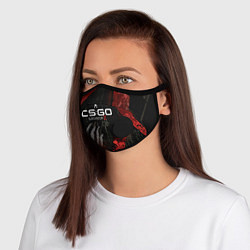 Маска с клапаном CS:GO Survivor Z Style, цвет: 3D-черный
