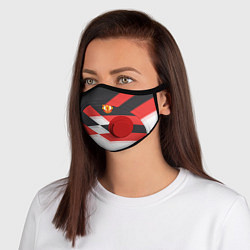 Маска с клапаном Manchester United: Stipe, цвет: 3D-красный