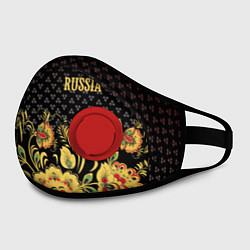 Маска с клапаном Russia: black edition, цвет: 3D-красный — фото 2