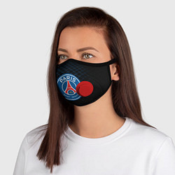 Маска с клапаном FC PSG: Blue Lines, цвет: 3D-красный