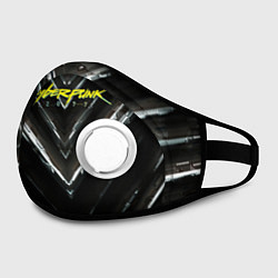 Маска с клапаном Cyberpunk 2077, цвет: 3D-белый — фото 2