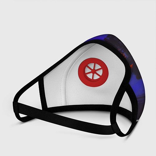 Маска с клапаном Cyberpunk 2077: Night City / 3D-Красный – фото 3