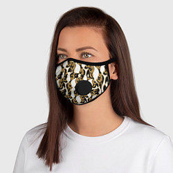 Маска с клапаном Versace, цвет: 3D-черный