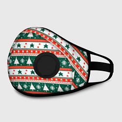 Маска с клапаном Новогодний орнамент, цвет: 3D-черный — фото 2