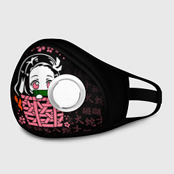 Маска с клапаном NEZUKO НЕЗУКО ИЕРОГЛИФЫ DEMON SLAYER, цвет: 3D-белый — фото 2