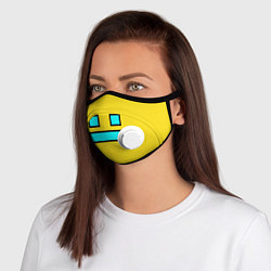 Маска с клапаном Geometry Dash: Smile, цвет: 3D-белый