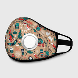 Маска с клапаном New Year Merry Christmas, цвет: 3D-белый — фото 2