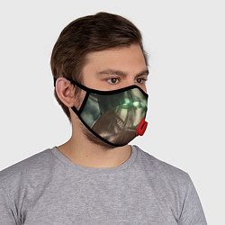 Маска с клапаном Атака Титанов Eren Yaeger, цвет: 3D-красный — фото 2