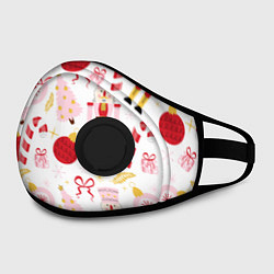 Маска с клапаном Щелкунчик в розовом цвете, цвет: 3D-черный — фото 2