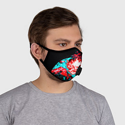 Маска с клапаном Samurai steel game, цвет: 3D-черный — фото 2