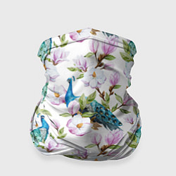 Бандана-труба Цветы и бабочки 6, цвет: 3D-принт