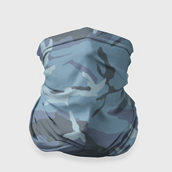 Бандана-труба Камуфляж: голубой/синий, цвет: 3D-принт