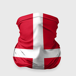 Бандана-труба Флаг Дании, цвет: 3D-принт