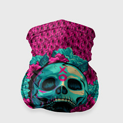 Бандана-труба Неоновый череп, цвет: 3D-принт