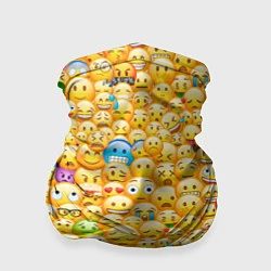 Бандана-труба Смайлики Emoji, цвет: 3D-принт