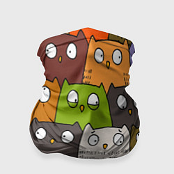 Бандана-труба СОВЫ КОТИКИ, цвет: 3D-принт