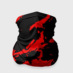 Бандана-труба Красный на черном, цвет: 3D-принт