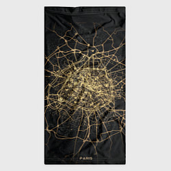 Бандана-труба Ночная карта Парижа, цвет: 3D-принт — фото 2