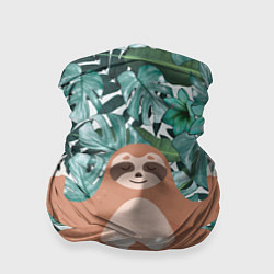 Бандана-труба Ленивец Йог, цвет: 3D-принт