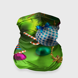 Бандана-труба Новогодние игрушки!, цвет: 3D-принт