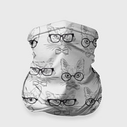 Бандана-труба Кошки в очках, цвет: 3D-принт