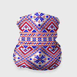 Бандана-труба Русские народные узоры, цвет: 3D-принт