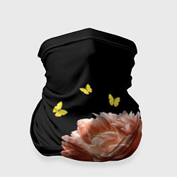 Бандана-труба Цветок и бабочка, цвет: 3D-принт