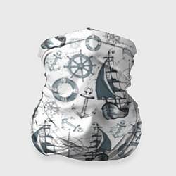 Бандана-труба Морской узор Nautical Pattern, цвет: 3D-принт
