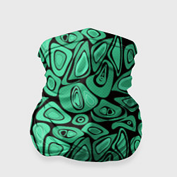 Бандана-труба Зеленый абстрактный узор, цвет: 3D-принт
